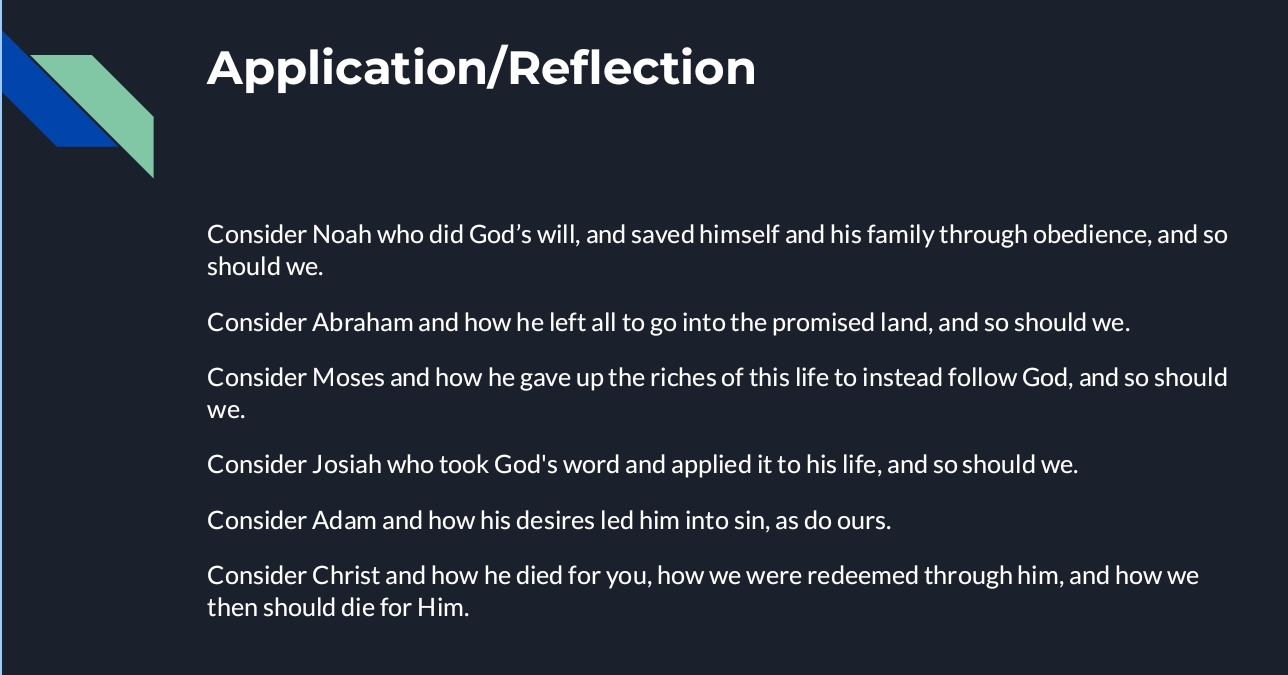 Old Testament Examples