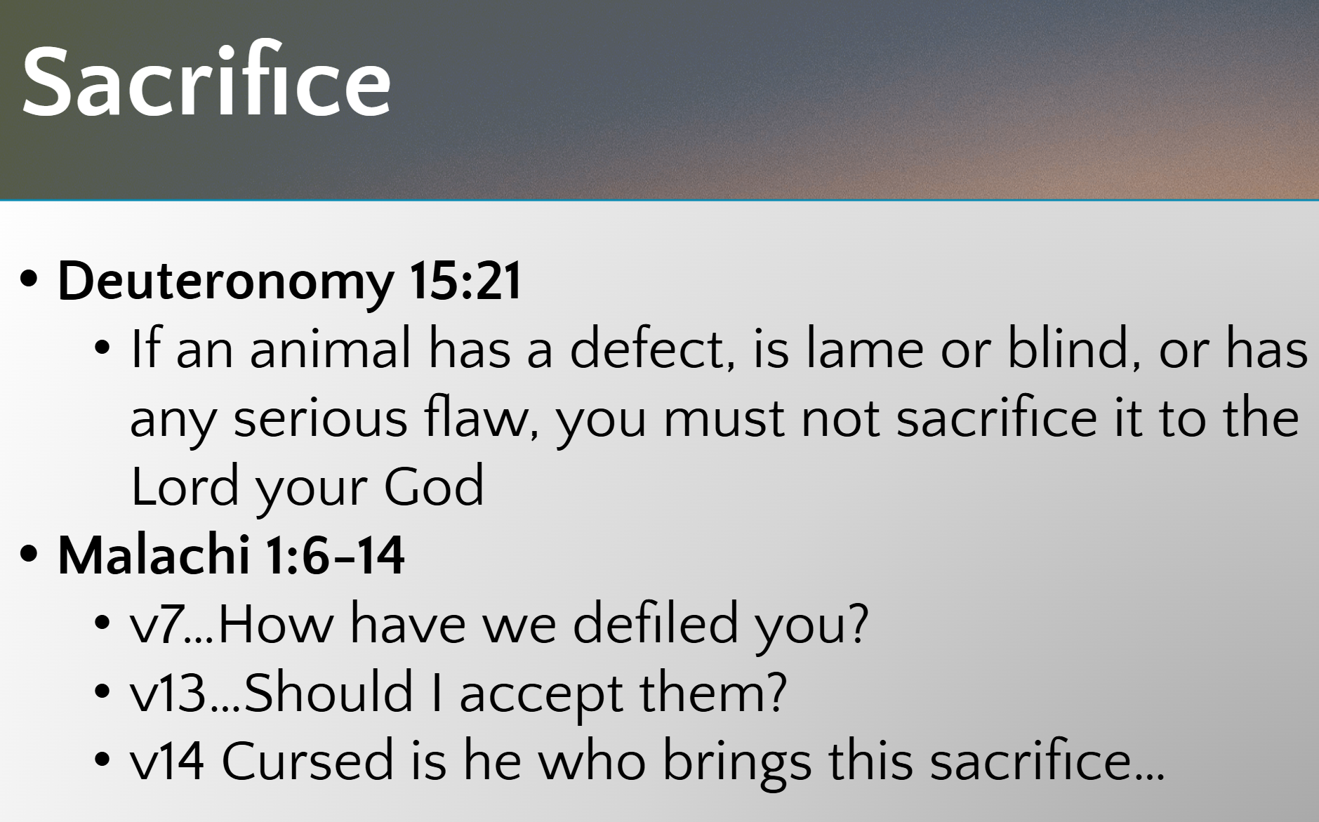 Sacrifice